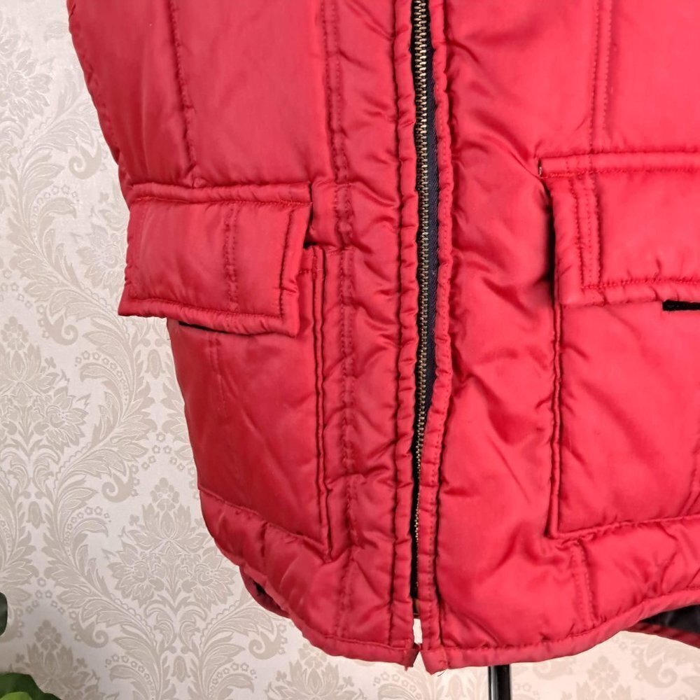 Walls' Blizzard-Pruf One Piece Suit Size Medium Red Vest Zip Front Pockets EUC - Picture 3 of 12
